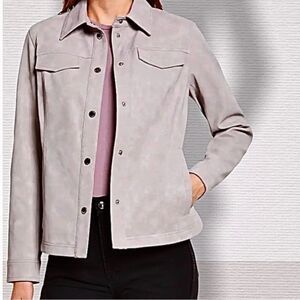 Sam Edelman Pale Lilac Faux Leather Jacket